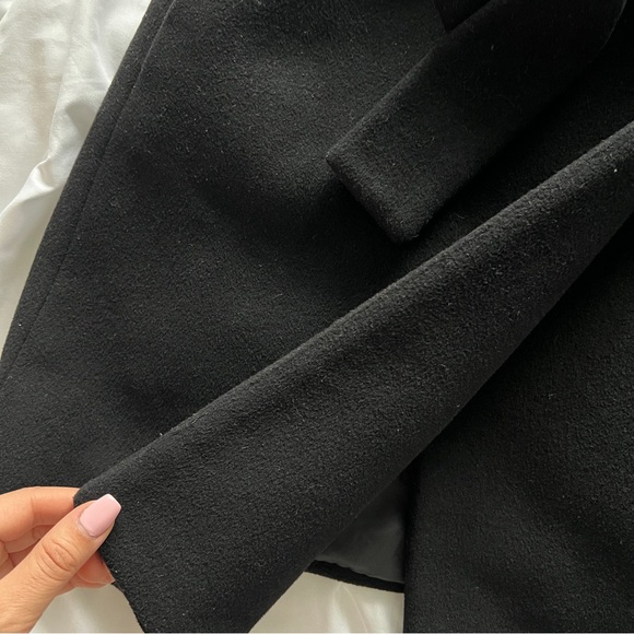 Babaton 100% Wool Robe coat in size small in black - Picture 6 of 11